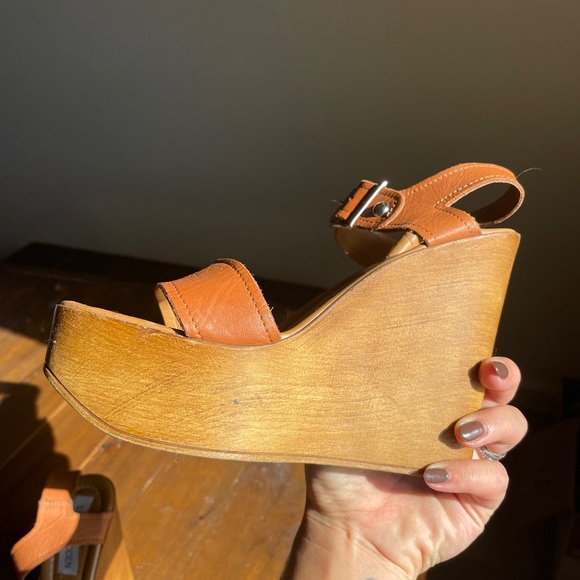 Steve Madden Candis Wooden Wedge Heels - Picture 4 of 6